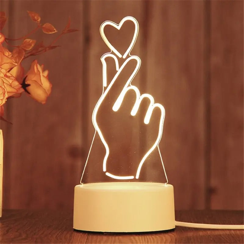 Lisslune | Romantic Heart Lamp – Perfect for Anniversary Gifts, Valentine’s Day, or Special Birthday Surprises
