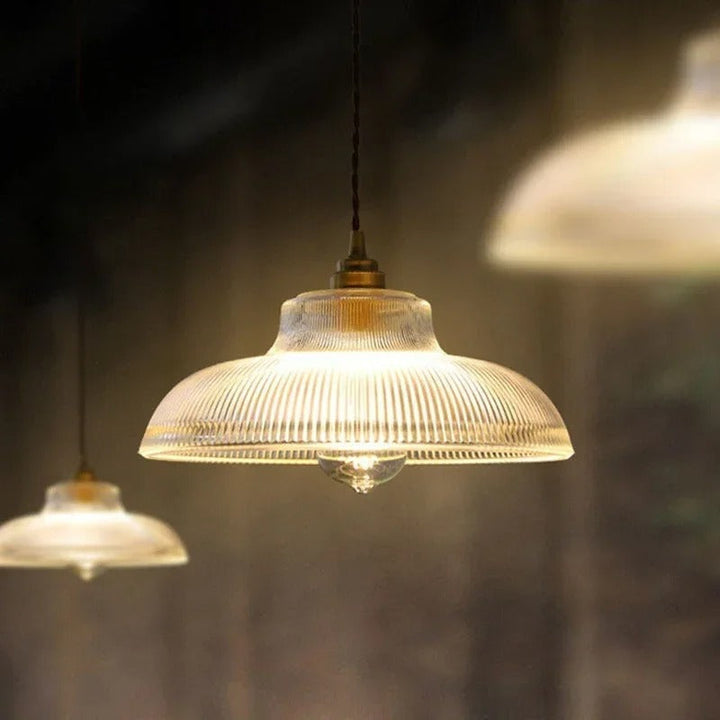Lisslune | Glass Pendant Light | Adjustable Cable, Warm Light Effect & Ideal for Kitchen and Dining Spaces