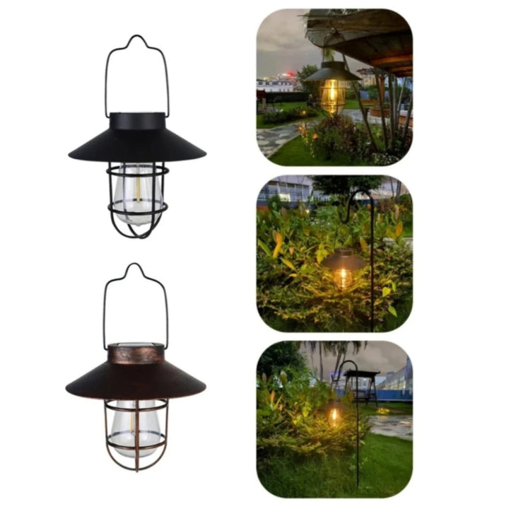 Lisslune | Hadleigh Hanging Solar Wall Light - Stylish Solar Lantern for Outdoor Spaces