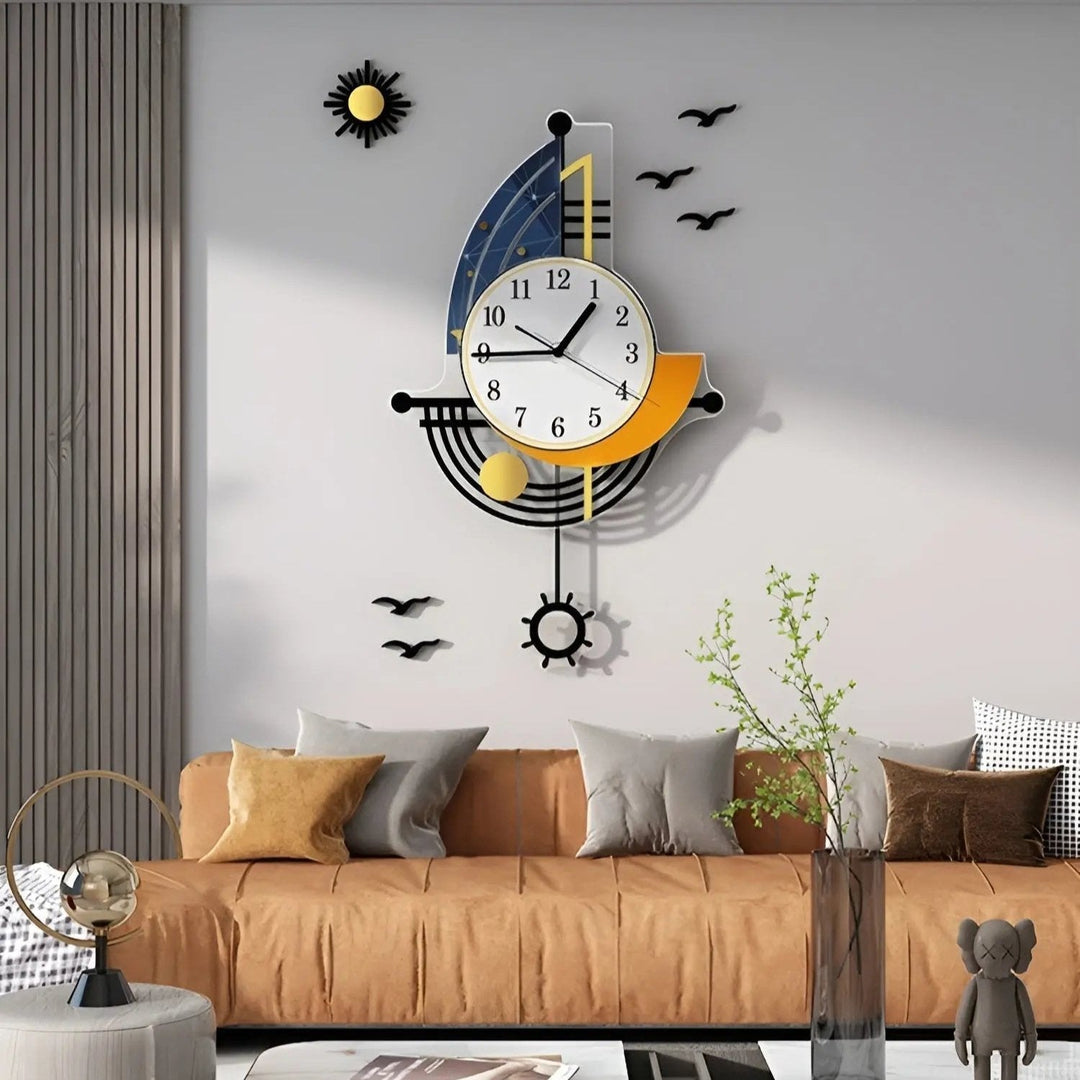 Lisslune | OceanTide Clock - Wall clock with maritime theme for maritime elegance