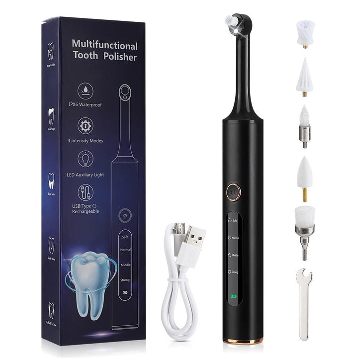 Lisslune | 5-in-1 Wireless Teeth Polisher & Tartar Remover | Cordless, Adjustable Speed & Ideal for At-Home Oral Care