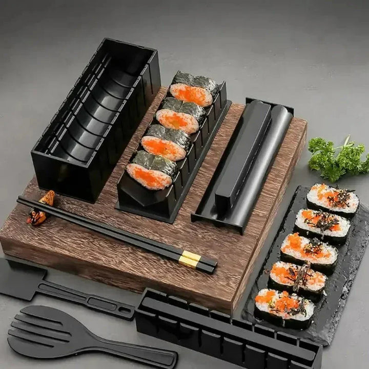 Lisslune | Sushi Rolls and Cutting Set – Practical Sushi Kit with Templates and Accessories