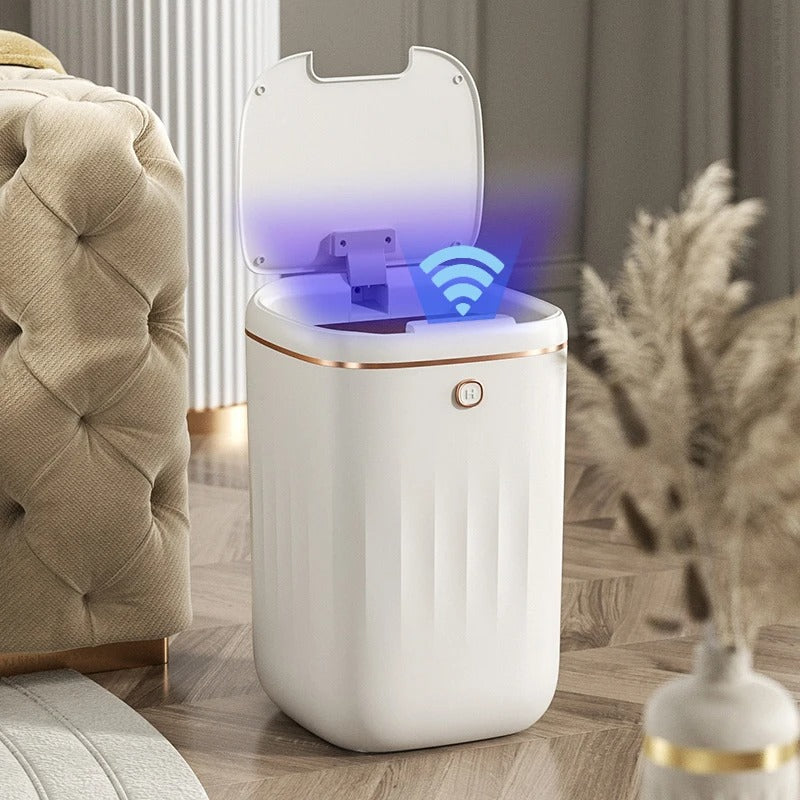 Lisslune | Smart Sensor Trash Bin with UV Light – Automatic Touchless Wastebasket with Lid & Odor Control for Kitchen, Bathroom & Home Hygiene