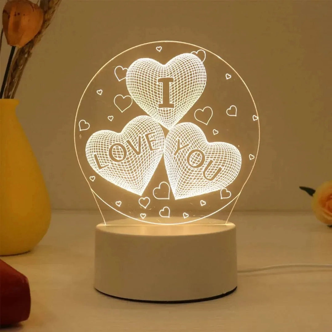 Lisslune | Romantic Heart Lamp – Perfect for Anniversary Gifts, Valentine’s Day, or Special Birthday Surprises