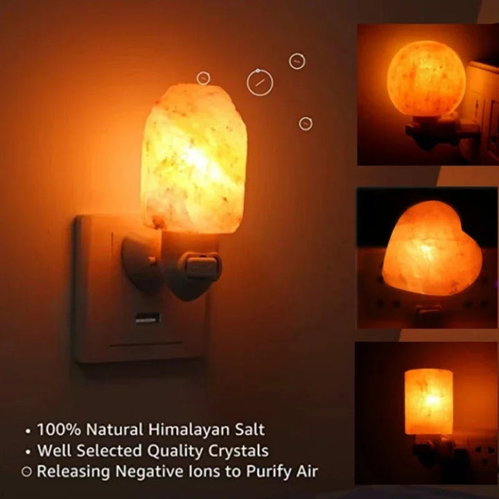 Lisslune | Himalayan Salt Lamp Natural Crystal Light for Home Decor & Wellness -  Release Negative Ions Bedroom
