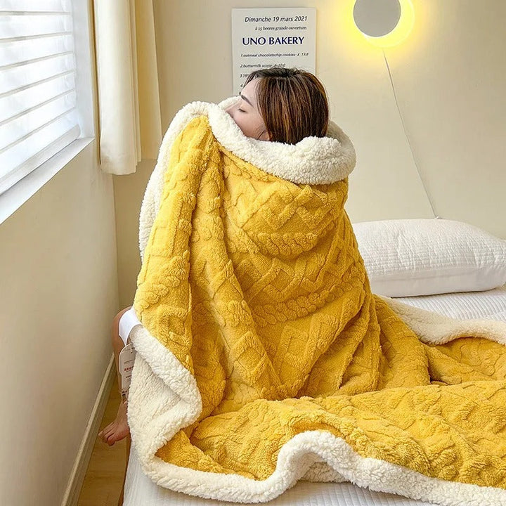 Lisslune | Luxury Winter Blanket of Lambswool and Fleece – WarmWool
