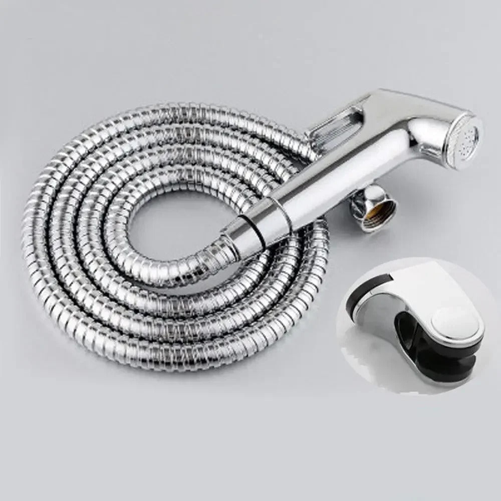 Lisslune | Stainless Steel Handheld Bidet Sprayer Set | Adjustable Pressure, Self-Cleaning Nozzle & Ideal for Personal Hygiene and Pet Cleaning