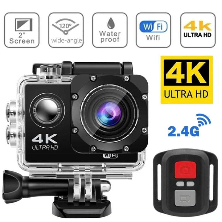 Lisslune | 4K Ultra HD Sport Pro Camera - Wifi Enabled and Waterproof for Vlogging and Outdoor Sports