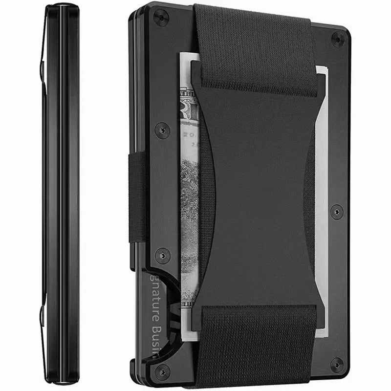 Lisslune | Titanium Matte Cobalt Card Holder – Slim & Stylish RFID Wallet for Men & Women