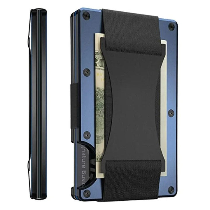Lisslune | Titanium Matte Cobalt Card Holder – Slim & Stylish RFID Wallet for Men & Women