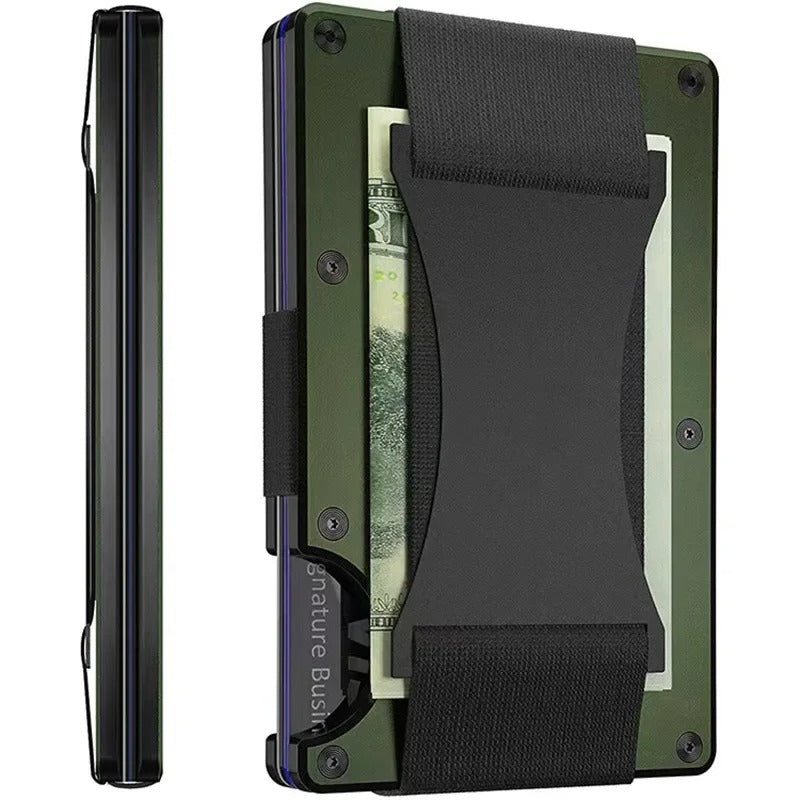 Lisslune | Titanium Matte Cobalt Card Holder – Slim & Stylish RFID Wallet for Men & Women