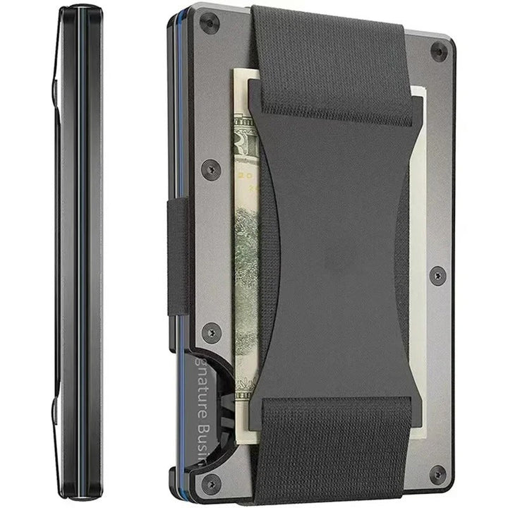 Lisslune | Titanium Matte Cobalt Card Holder – Slim & Stylish RFID Wallet for Men & Women