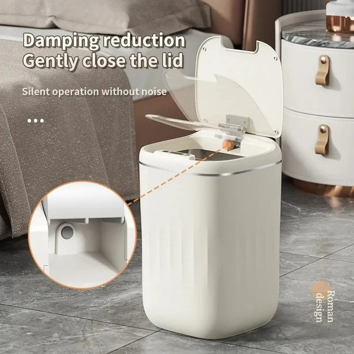 Lisslune | Smart Sensor Trash Bin with UV Light – Automatic Touchless Wastebasket with Lid & Odor Control for Kitchen, Bathroom & Home Hygiene