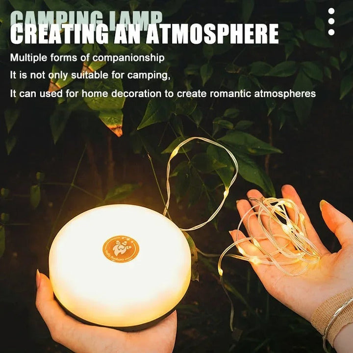 Lisslune | CampBeam LED Outdoor String Lights – Rechargeable Waterproof Lights with Magnetic Hooks & 5 Lighting Modes