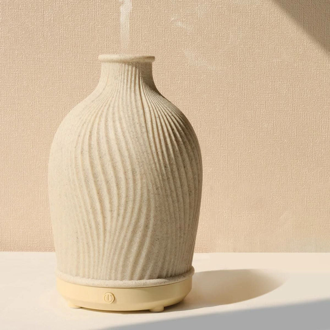 Lisslune | Boho Vase Essential Oil Humidifier – Polyresin Ultrasonic Diffuser