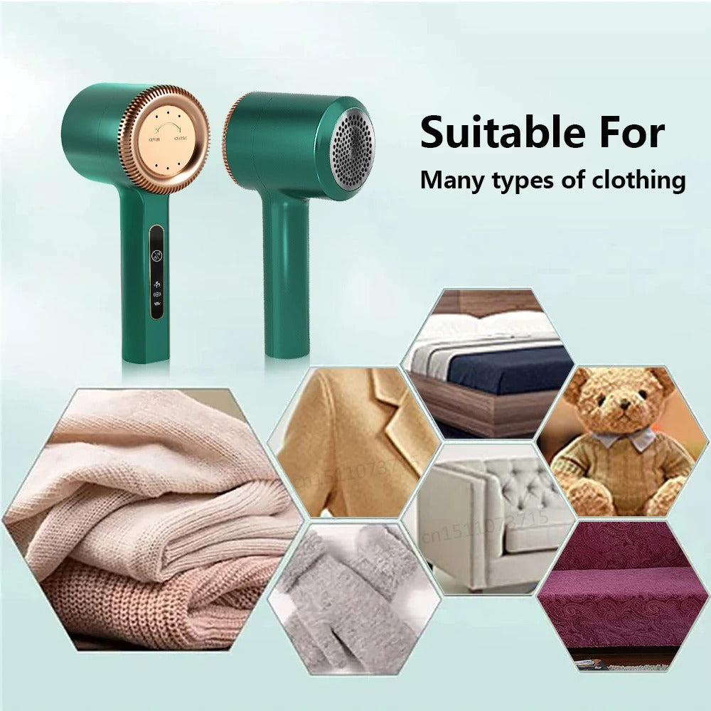 Lisslune | Electric Lint Remover & Fabric Shaver | Rechargeable, Portable & Safe for All Fabrics, Ideal for Clothing and Upholstery Care