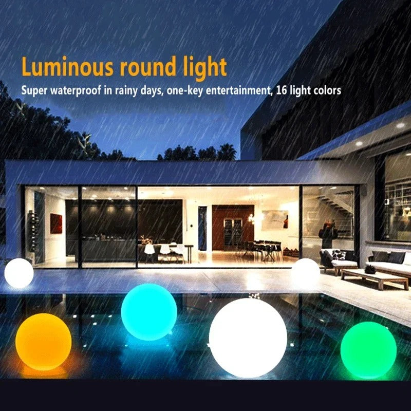 Lisslune | Solar Powered Mood Light Sphere - ShapeLights Rechargeable Ball Light for Outdoors