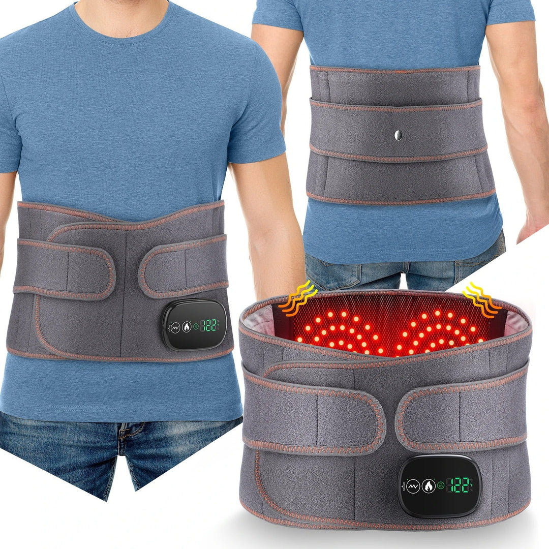 Lisslune | Heated Lower Back Support - Adjustable Heat Therapy for Pain Relief