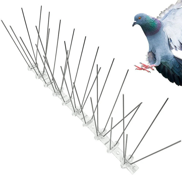 Lisslune | 1PC Stainless Steel Pigeon Spikes And Bird Repeller Deterrent 25cm Balcony Anti-bird Repellent Thorn Nail Kit Pest Control