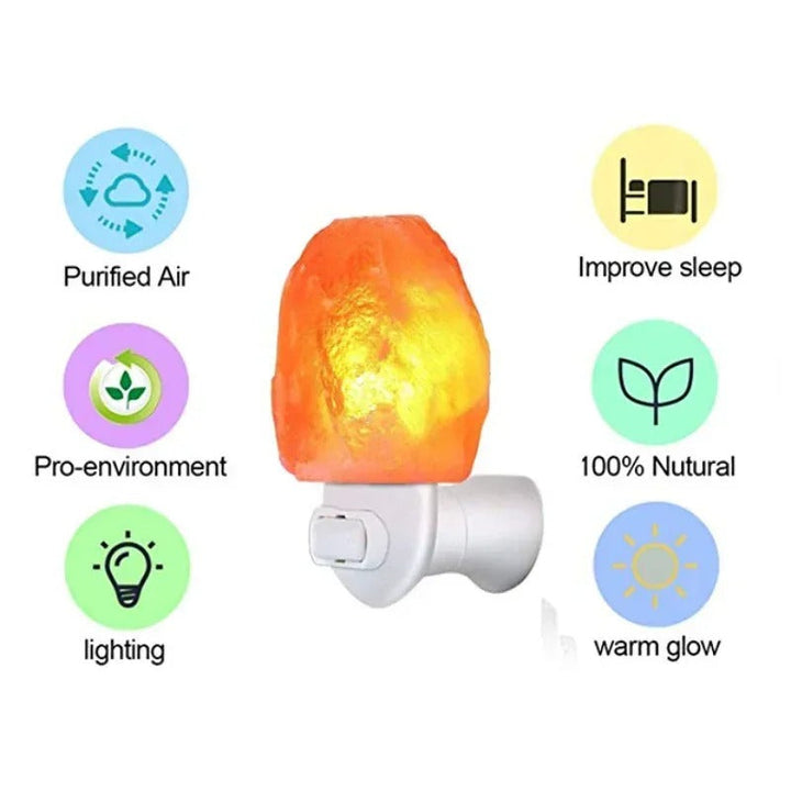 Lisslune | Himalayan Salt Lamp Natural Crystal Light for Home Decor & Wellness -  Release Negative Ions Bedroom