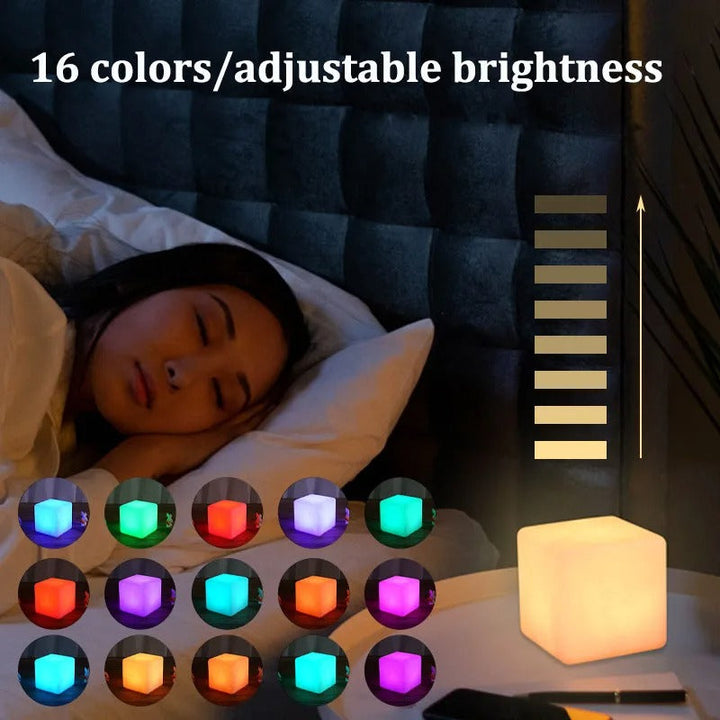 Lisslune | LED Cube Lamp - Modern Square Lamp with Ambient Lighting