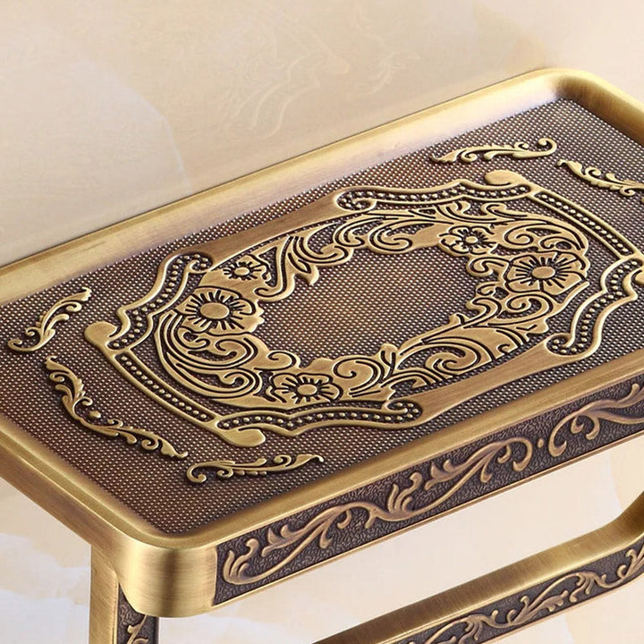 Lisslune | RegalHold - Toilet paper holder in antique style with shelf