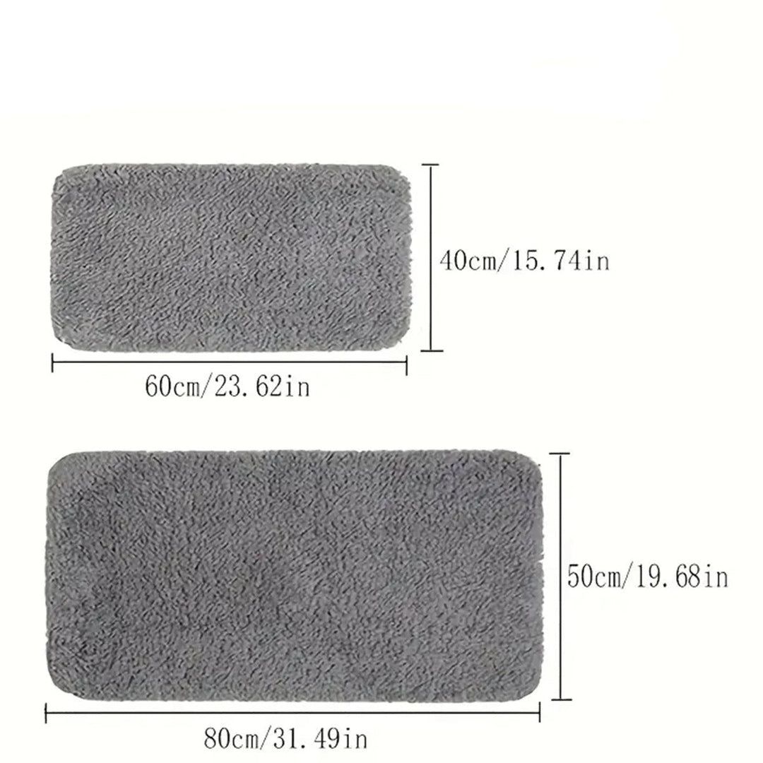 Lisslune | Thickened Plush Anti-Slip Bathroom Mat | Super Absorbent, Durable & Machine Washable for Shower, Sink & Toilet Use