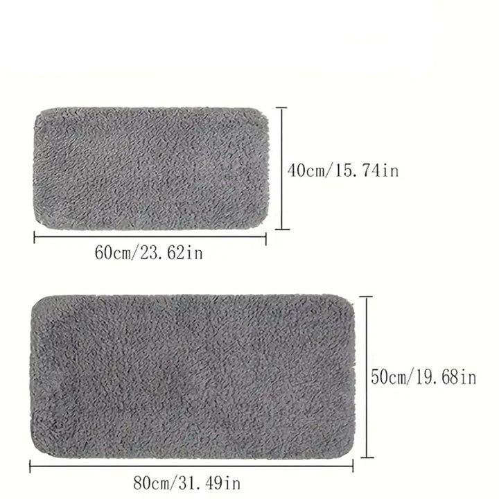 Lisslune | Thickened Plush Anti-Slip Bathroom Mat | Super Absorbent, Durable & Machine Washable for Shower, Sink & Toilet Use