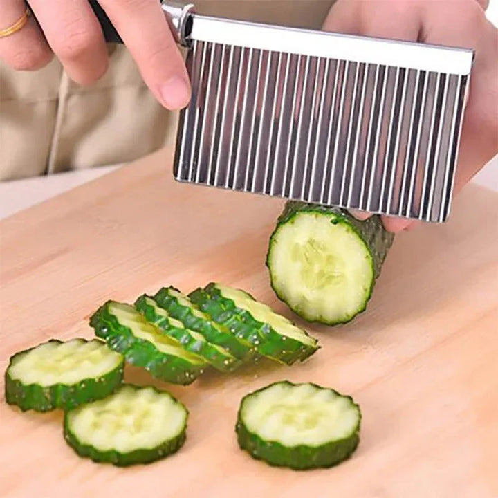 Lisslune | Stainless Steel Vegetable Knife – Wavy Knife for Fries & Vegetables