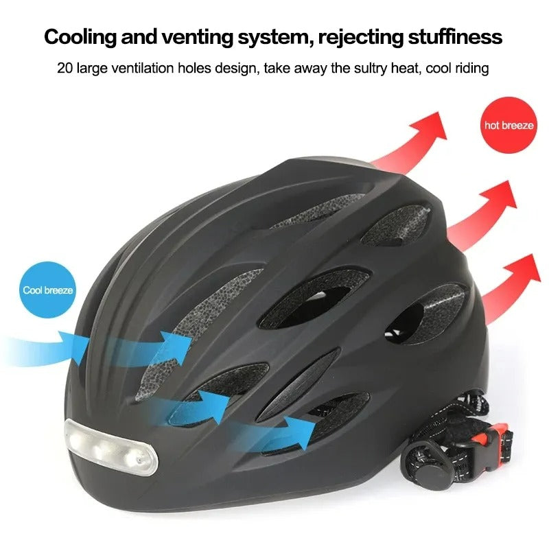 Lisslune | GLOWHELM | Illuminated Bicycle Helmet | Helmet with Lighting