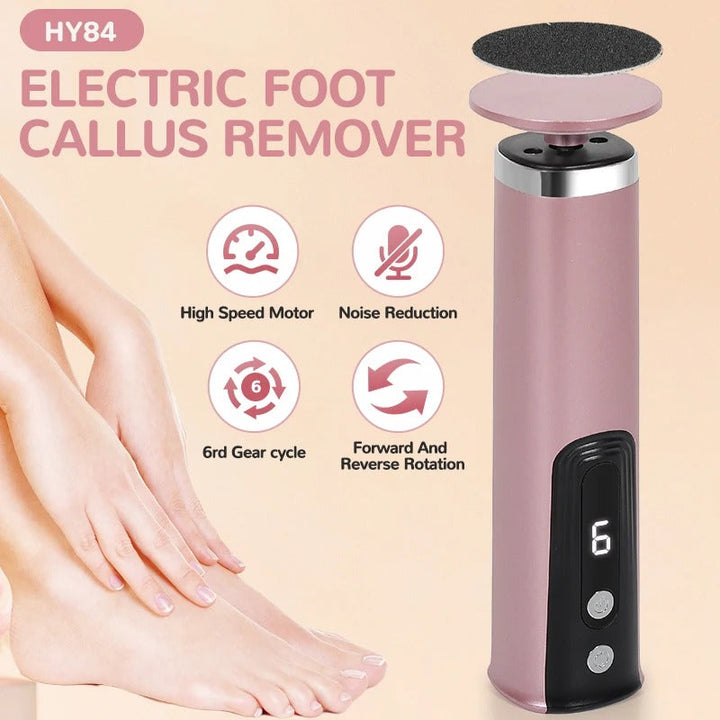 Lisslune | 2-in-1 Electric Foot & Hand Care Tool | Callus Remover & Nail Polisher for At-Home Pedicures