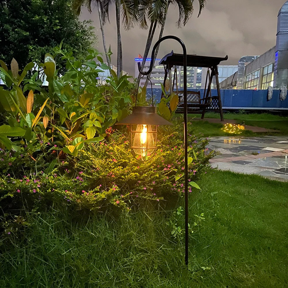 Lisslune | Hadleigh Hanging Solar Wall Light - Stylish Solar Lantern for Outdoor Spaces