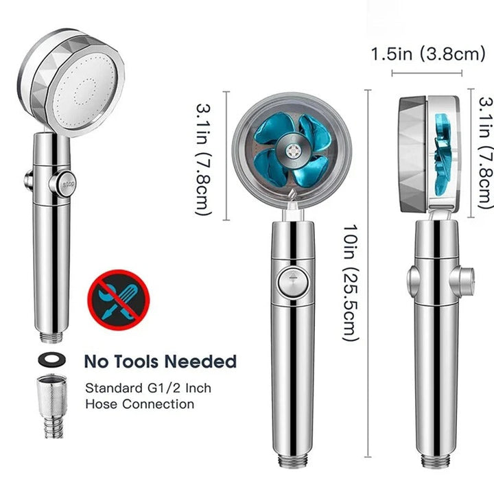 Lisslune | Turbo Shower Head – Adjustable Pressure