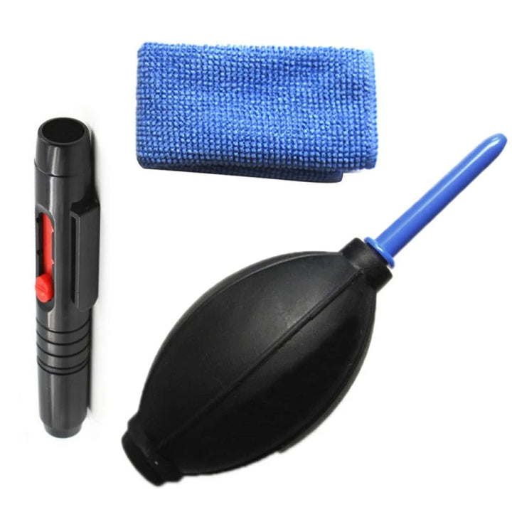 Lisslune | 3 in 1 Portable Camera Clean Kit Lens Cleaning Cleaner Dust Pen Blower Cloth Kit for Camera, Videos, Lenses, CCD