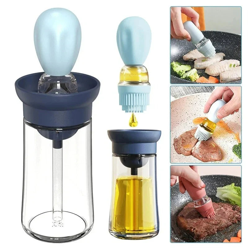 Lisslune | Oil dispenser with silicone brush – Precise dosing & Easy application for cooking & grilling