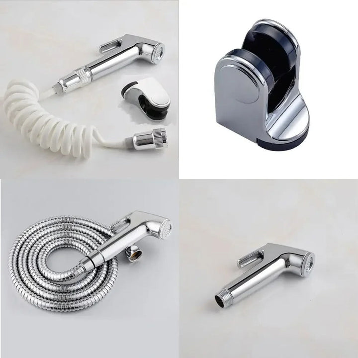 Lisslune | Stainless Steel Handheld Bidet Sprayer Set | Adjustable Pressure, Self-Cleaning Nozzle & Ideal for Personal Hygiene and Pet Cleaning