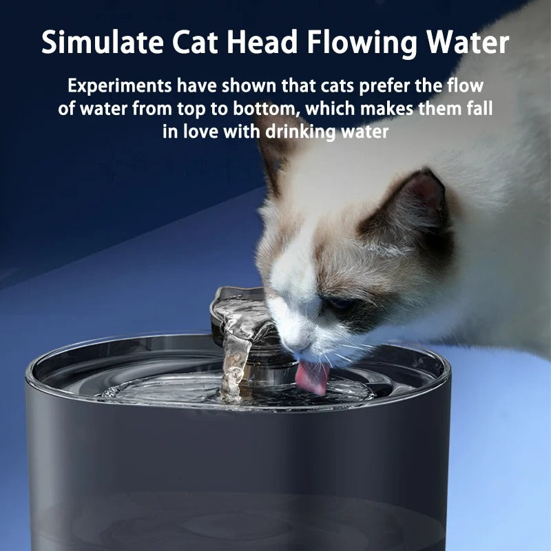 Lisslune | Wireless Automatic Cat Water Fountain | Filtered Fresh Water for Your Pet