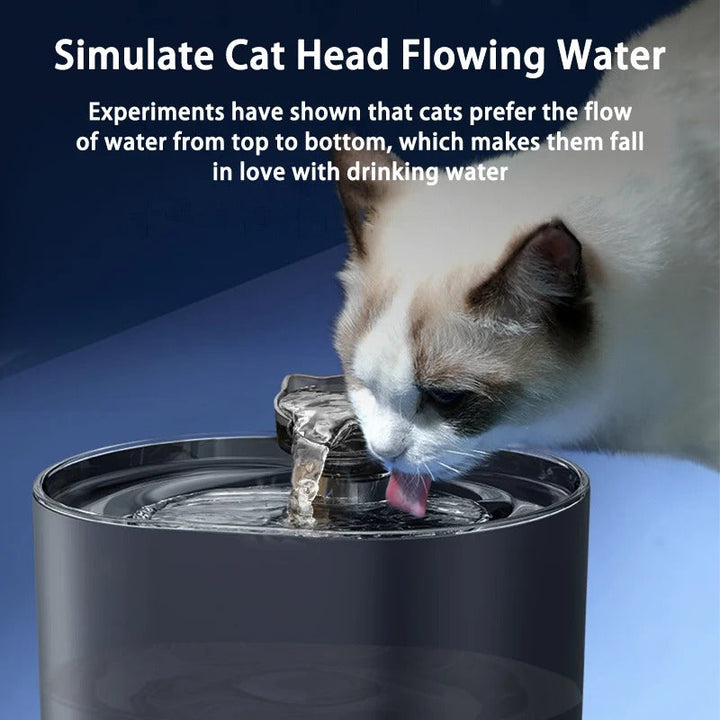 Lisslune | Wireless Automatic Cat Water Fountain | Filtered Fresh Water for Your Pet