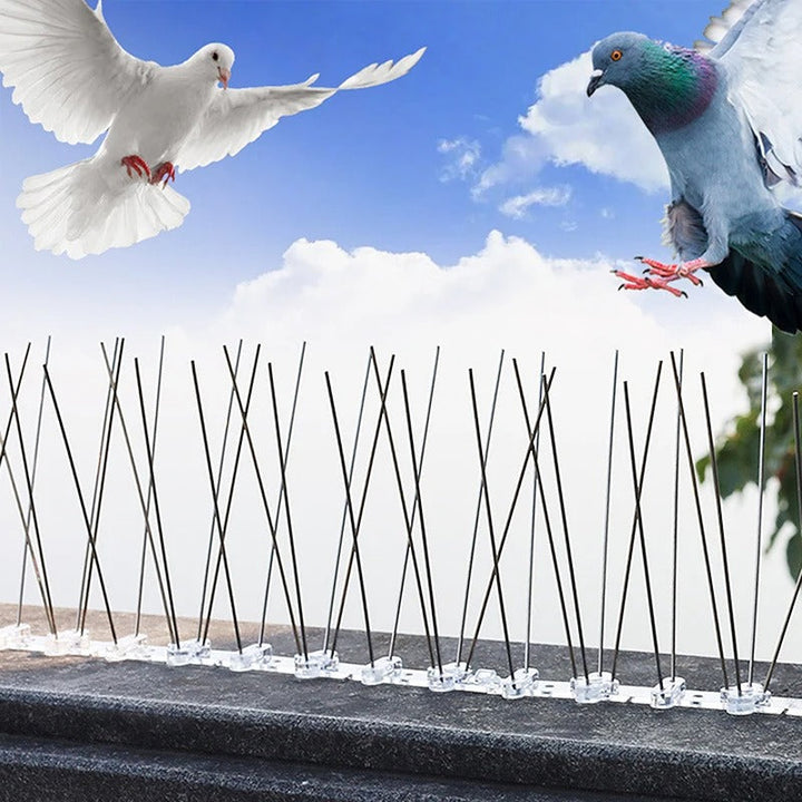 Lisslune | 1PC Stainless Steel Pigeon Spikes And Bird Repeller Deterrent 25cm Balcony Anti-bird Repellent Thorn Nail Kit Pest Control