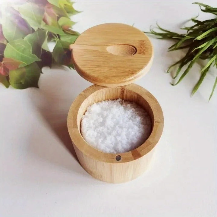Lisslune | KruidenKompakt – Bamboo spice jar with spoon and magnetic lid