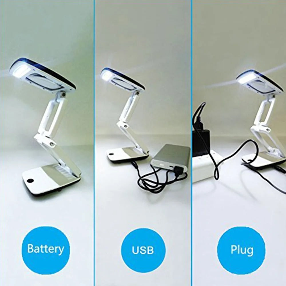 Lisslune | Full Page Magnifying Glass with Light & Stand | Reading Aid for the Elderly