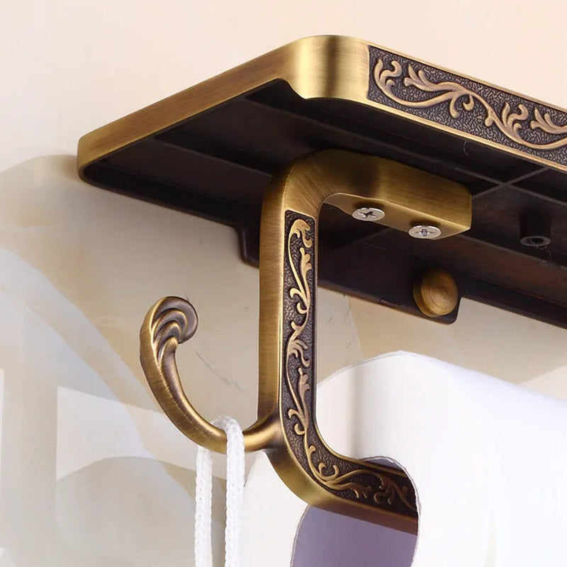 Lisslune | RegalHold - Toilet paper holder in antique style with shelf