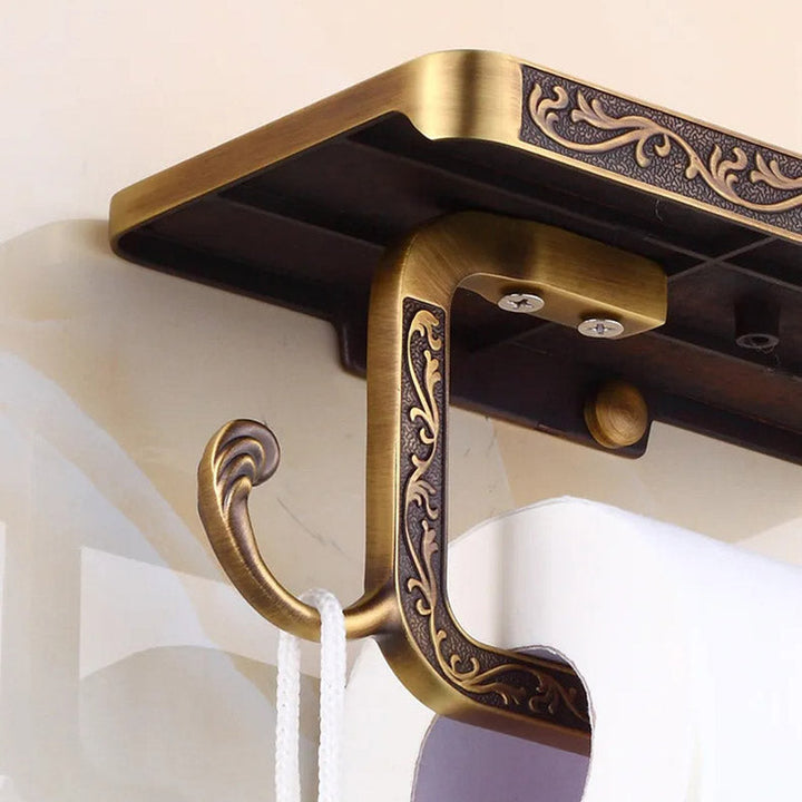 Lisslune | RegalHold - Toilet paper holder in antique style with shelf