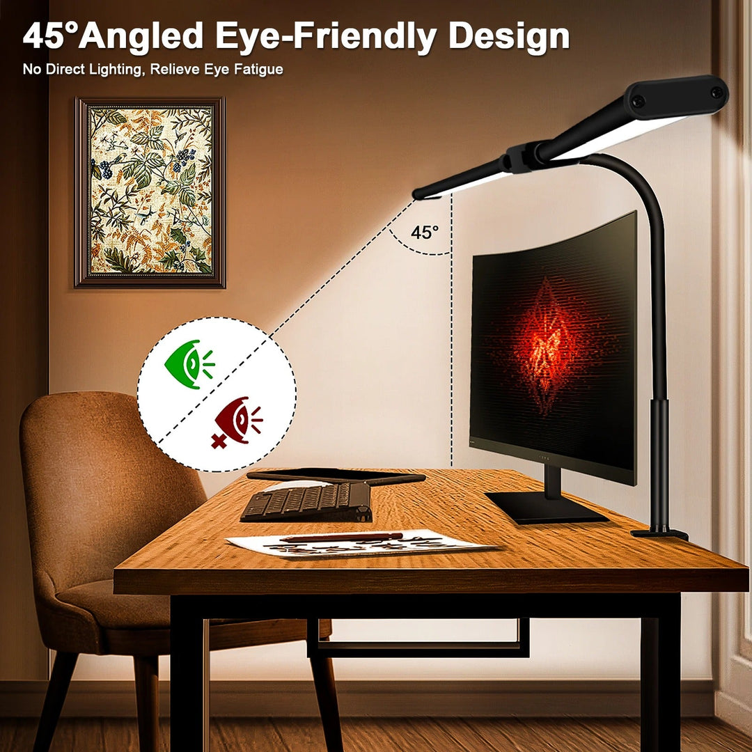 Lisslune | Double-Head LED Desk Lamp | Lighting Solution for Study, Work & Office Use