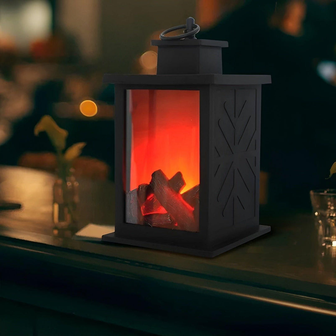 Lisslune | RadiantFlame LED Lantern – Realistic Flame Table Lamp for Cosy Ambient Lighting