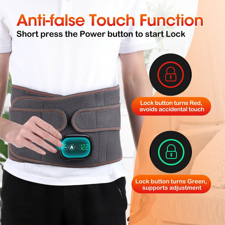 Lisslune | Heated Lower Back Support - Adjustable Heat Therapy for Pain Relief