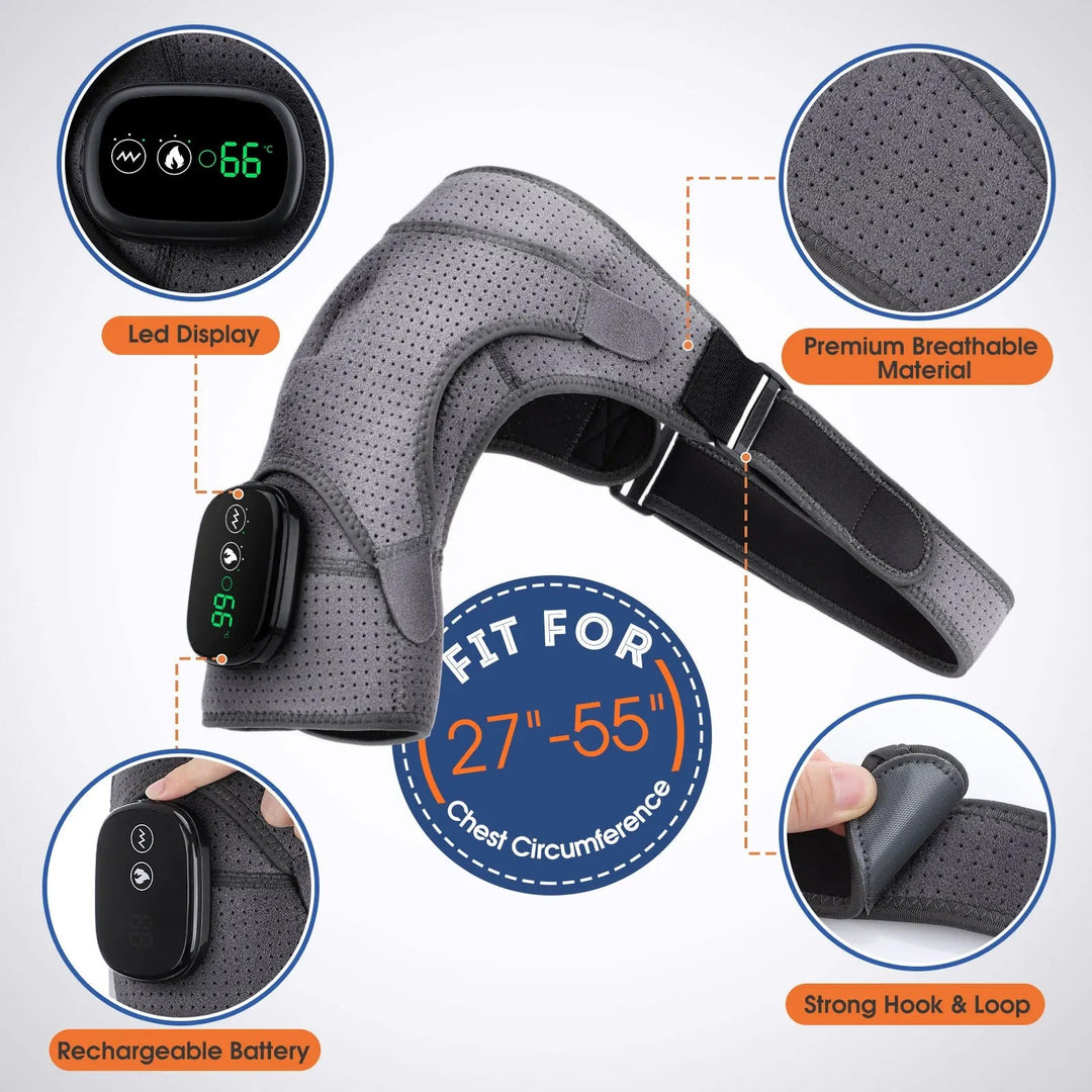 Lisslune | Adjustable Shoulder Heat Massager for Posture improvement & Tension Reduction
