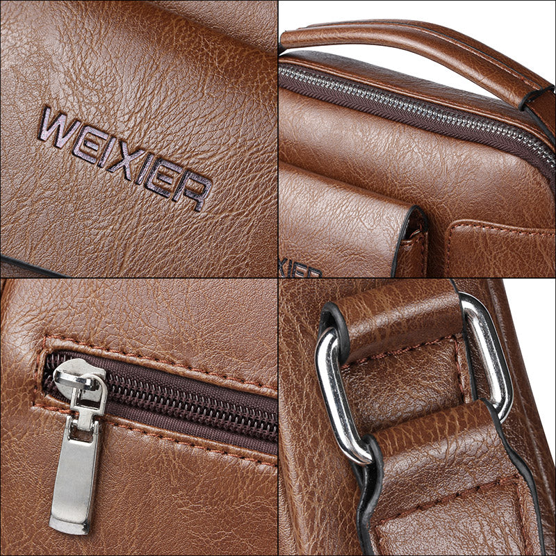 Lisslune | Luxury Shoulder Bag for Men – PU Leather Crossbody Satchel with Adjustable Strap
