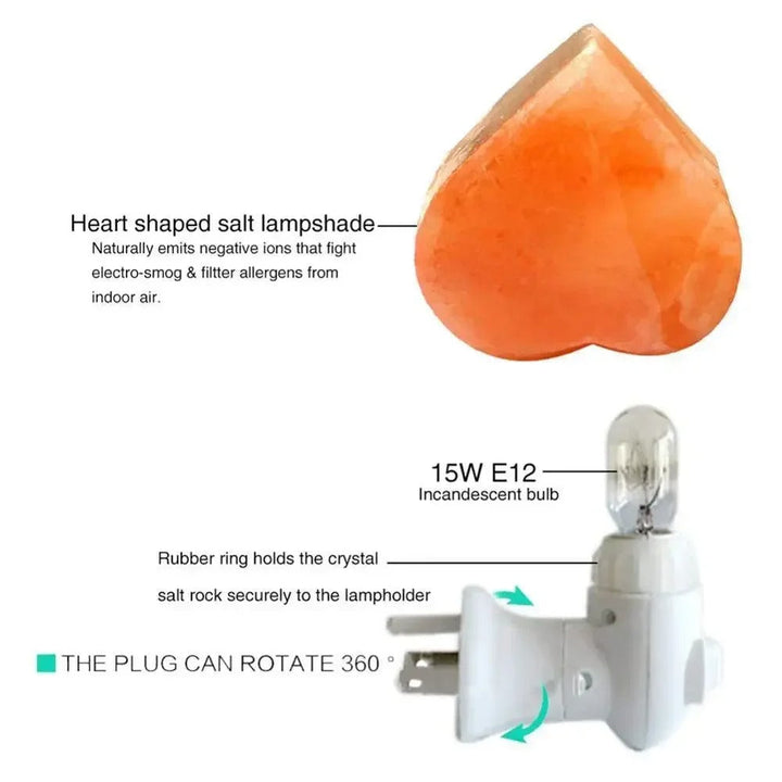 Lisslune | Himalayan Salt Lamp Natural Crystal Light for Home Decor & Wellness -  Release Negative Ions Bedroom