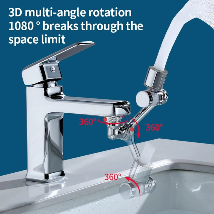 Lisslune | Filtered Faucet Extender | 1080° Rotation, Dual Flow Modes & Built-In Filter for Cleaner Drinking Water